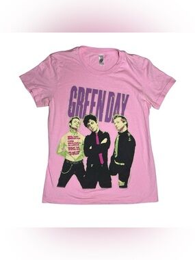 Pink Green Day band tee :0